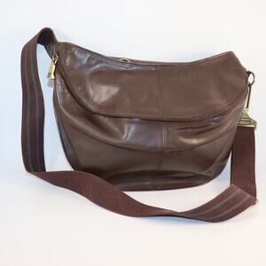 Timberland Brown Leather Crossbody Messenger Bag – Broken Clip